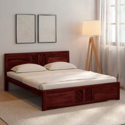 woodsworth from pepperfry Tourconing Sheesham Wood King Size Bed In Honey Oak Finish-picture-2