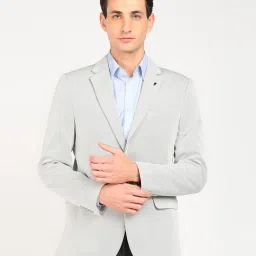 Men Self Design Single Breasted Casual Blazer-image-61