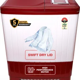 8.5 Kg Swift Dry Lid Semi Automatic Top Load White, Red-15