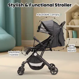 tinyberg B-Wagon Baby Stroller | Soft-Touch Fabric & Sleek Design | 360° Wheels Stroller image 2