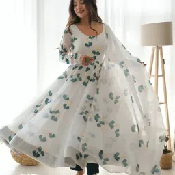 Printed Georgette Stitched Anarkali Gown-image-75
