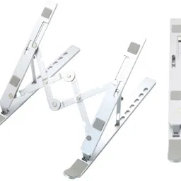 SK TRADERS Aluminum Notebook Expansion Bracket Laptop Holder Laptop Stand for Home Office Aluminum Notebook Expansion Bracket Laptop Holder Laptop Stand for Home Office Aluminium Floor and Desk Stand Laptop Stand with Adjustable Height Compatible with Universal Laptops-image-93