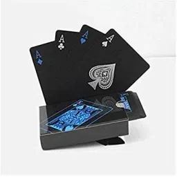 Black Deck of Waterproof Washable Flexible PVC Plastic Black Poker Cards Business Card-image-22