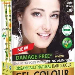 indus valley Damage Free Gel Hair Colour Light Brown 100% Grey Coverage Hair Color Trial Pack ,Light Brown-picture-3
