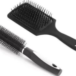 cosmetics Combo of Cushion Paddle Hair Brush and Round Hair Comb Brush with Soft Nylon Bristles for Women and Men-image-27