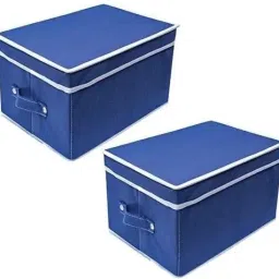Nylon Non-Woven Rectangular Foldable Fabric Organizer Storage Box/Bin Wardrobe Storage Basket-image-20