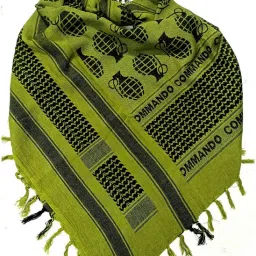 Woven Cotton Blend Men Light Green Scarf-image-40