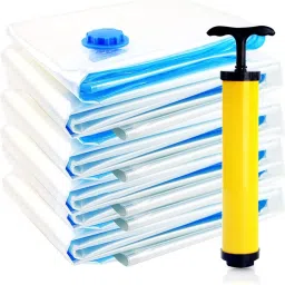 Vacuum Compressed Space Saver Storage Bags Set of 6 (50 x 60cm) Travel Storage Vacuum Bags-6
