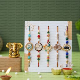 Designer DRM-RAKHI-5064 Assorted Rakhi Set-image-38