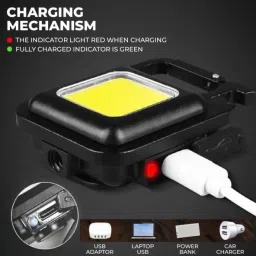 anishify KEYCHAIN RECHARGEABLE MINI LED LIGHT, FOR EMERGENCY USE 3 hrs Flood Lamp Emergency Light image 2
