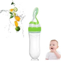 onisha Baby Spoon Feeding Bottle & Fruit Nibbler With Fruit Teether Apple Shape- Silicone image 2