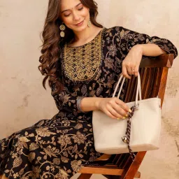Women Embroidered Viscose Rayon Straight Kurta-image-44