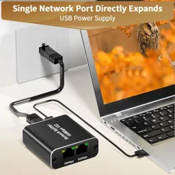 OG X NEXSA Ethernet Splitter 1 to 2, 1000Mbps Extend Network Gaming Adapter Lan Adapter image 2