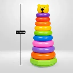 zokato Teddy Rings Stacking Toy - (Color & Design may vary) image 4