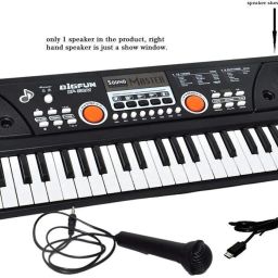 just97 49 Key Piano Keyboard Toy for Kids P7 dc Power Option+Recording Microphone Multi Colour Keys with USB Charging P7 Analog Portable Keyboard image 4