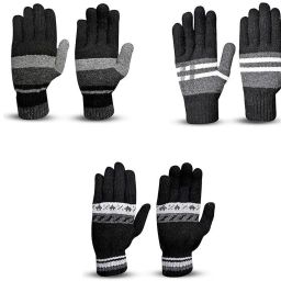 Solid Winter Men Gloves-image-56