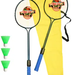 Double Shaft Badminton Racquet With 3 Nylon Shuttle Badminton Kit-image-86