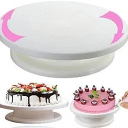 Cake Turntable Revolving Cake Decorating Stand Rotating Cake Stand plastic cake server Plastic Cake Server-29