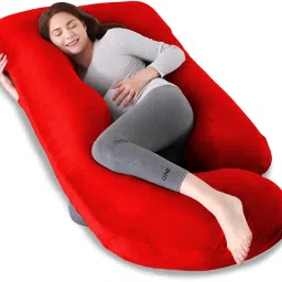 Ultra soft j shaped pillow Polyester Fibre Solid Pregnancy Pillow Pack of 1-image-11