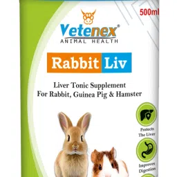 Rabbit Liv - Liver Tonic Supplement for Rabbit, Guinea Pig & Hamsters - 500 ML Pet Health Supplements-6