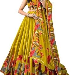 Printed Semi Stitched Lehenga Choli-image-12
