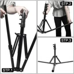 NEELTREDE 2.1 Meters universal Mobile Tripod Stand with Mobile Hold rAdjustable Monopod Kit image 5