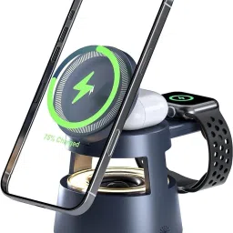 Naitrafall 5-in-1 15w Wireless Charging Station, Metal Charging Stand and Charging Pad Charging Pad-12