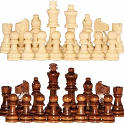 32 PC Wooden Chess Pawns Board Game Accessories-24