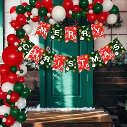 Solid Red Green White Balloons Combo Kit Of 52 Pcs For Christmas Party Decoration Balloon-17