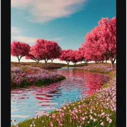 Blossom River A4 Digital Reprint 13 inch x 10 inch Painting-12