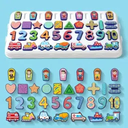 zuuluzrs Matching Mathematical Counting Magnetic Fishing Table Toy 5 in 1 Learning Shape image 4