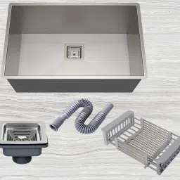 24x18x10 Handmade Sink with PVC Pipe, SS Coupling, Fruit Basket Vessel Sink-image-89