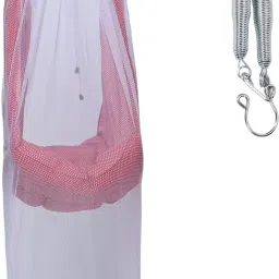 made2craft Baby Sleeping Swing Cradle with Mosquito Net and Spring, L-85, W-45, H-95 image 4