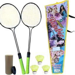 Badminton Racquet Set of 2pcs With 3pcs Nylon Shuttlecock Badminton Kit-image-58