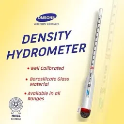 S3 fabrics Density Hydrometer with Nabl Certificate (5 Years) (Range (800-850)) Hydrometer-20