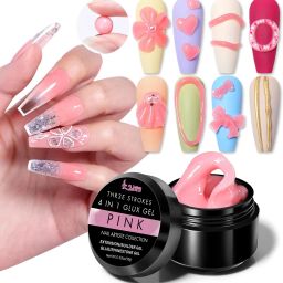 Solid Builder Nail Gel 4 in 1 Nail Extension Gel Nail Glue 3D Nail Sculpture Gel-image-34