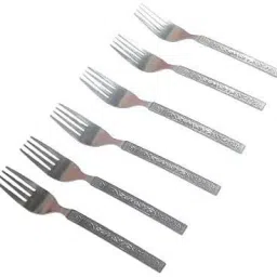 pl trades Stainless Steel Dinner Fork Set Silver (Pack of 12 Pcs) Stainless Steel Dinner Fork, Fruit Fork, Salad Fork Set image 2