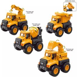 Jcb Toy Excavator, Dump , Cement Truck and Crane play set Unbreakable Plastic-44