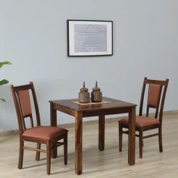 woodsworth from pepperfry Limburg Sheesham Wood 2 Seater Dining Set In Provincial Teak Finish And Mocha Mousse Colour-picture-46