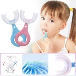 Silicone Toothbrush 360 Degree U-shaped Kids Brush Teeth U-type manual mouth Ultra Soft Toothbrush-image-73