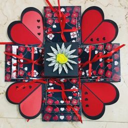 Explosion box for valentine's day , birthday or anniversary , gift box Greeting Card-18