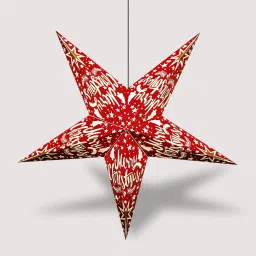Paper Star Hanging Lantern_Red_AZ21pack of 1 Red Paper Hanging Lantern-4