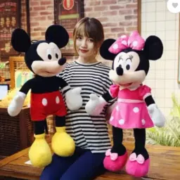 Combo of Mickey & Minnie Mouse Teddy Stuffed Toys for kids - 50cm (Red, Pink)- 45 cm-27
