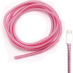 Nutech 1.5 M Pink Spiral Cable Protector For Data cable Cable Protector-image-84