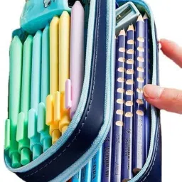 akvanar Double Layer Space Design Large Capacity Pencil Case for Kids Geometry Box image 4