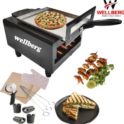 Cast Iron Electric Tandoor with Pizza Cutter, Magic Cloth, Grill, Skewers, Aluminium Tray and Recipe Book Electric Tandoor-image-48