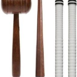 Combo of Cricket Bat Knocking Wooden Hammer Wood Bat Mallet hammer,grip Wooden Bat Mallet-image-33