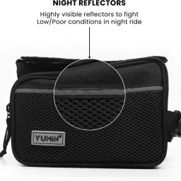 yumin Polyester Cycle Double Sided Front Frame/Tube Bag with Touch Screen Bicycle Phone Holder image 4
