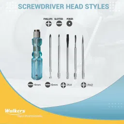 walkers WKCB144M1 5in1 Multipurpose Repair Screw driver Tool Kit with Line Tester Combination Screwdriver Set image 4