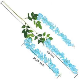 Wisteria Vine Blue Westeria Artificial Flower-image-45